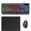 MARS GAMING MCP1 - Pacchetto tastiera e mouse da gioco (2800 DPI, capacità anti-ghosting, illuminazione LED rossa, ambidestro, USB), nero e rosso