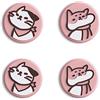eXtremeRate PlayVital Copri Analogici per Nintendo Switch/OLED Joycon,Cover Levette Analogiche Silicone Thumb Grip Cap per Nintendo Switch Lite(Gattino&Cagnolino)-Rosa