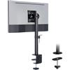 BONTEC Supporto Monitor per Schivania Singolo, Braccio Monitor da 13 a 34 Pollici, Peso Massimo 10 kg, Regolazione Completa, Due Opzioni di Installazione e Gestione Cavi Integrata
