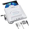 SUIDEK Unità CD DVD esterna per laptop, 5 in 1, ultra sottile, portatile, USB-C, masterizzatore CD +/-RW, lettore DVD per laptop con lettore di schede SD, hub USB 3.0 di tipo C per PC desktop Windows