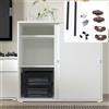 Evotrade Sistema Ferramenta Scorrevole Per Ante di Mobili Junior1 - Binario 2 Metri - Altezza Max 120 Cm. Per 1 o 2 Ante - Chiusura Ammortizzata Opzionale (1 Anta Chiusura Soft, Binario Nero)