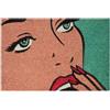 Baroni Home Zerbino da Esterno in Cocco Dipinto a mano con Base in PVC, Tappeto da Esterno Ultraresistente e Facile da Pulire, Pop Art Oh My Gosh!, 60x40 cm