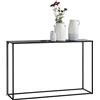 [en.casa] Tavolo a Consolle in Metallo 74 x 115 x 32 cm Mobile Alto Stretto per Ingresso Corridoio Tavolo da Appoggio - Nero