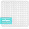 Brandsseller - Tappetino per Vasca da Doccia 53x53cm Anti Slip con Ventosa Bianco