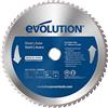 Evolution Power Tools Evolution M255TCT-52MS - 255 mm Lama per taglio di acciaio dolce - Lama per metallo a 52 denti con punte in carburo che in pratica non genera surriscaldamento, ronzii o scintille