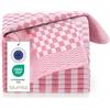 Blumtal Set Strofinacci Cucina Cotone - Canovacci Cucina Cotone 100% - Stracci Cucina Elevata Assorbenza - Certificati Oeko-Tex - Asciugamani Cucina - 50x70cm - 5 Pezzi - Rosso