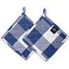 Encasa XO 21 cm Forno Microonde Potholders (2 pz Set) per cucina cucina e cottura - Resistente al calore, protezione delle mani da utensili caldi - Controlli blu di Buffalo