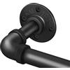 PUWOWYE Bastone per tende nero estensibile, bastone tenda soffitto industriale, Bastone Tenda possono diametro 25 mm, Bastoni per Tende Estensibili per finestre, 80-300cm