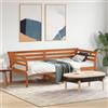 vidaXL Dormeuse Senza Materasso Marrone Cera 75x190 cm Legno di Pino