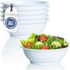 idea-station Gastro ciotole plastica 6 x 18 cm / 600 ml - bianco - ciotola colazione - ciotole cucina