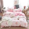 Homemissing Set copripiumino rosa pesca kawaii set di biancheria da letto bella pesca copripiumino carino frutta trapunta copertina tropicale pianta biancheria da letto reversibile morbido & biancheria letto