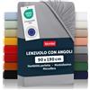 Blumtal lenzuolo con angoli singolo 90x190 - lenzuolo singolo con angoli in microfibra - certificato Oekotex lenzuolo sotto con angoli singolo - copri materasso singolo con angoli - lenzuola in grigio