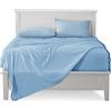 FARFALLAROSSA Lenzuola Una Piazza e Mezza Completo, Materiale 100% Puro Cotone, Lenzuola e 1 Federa da Letto, Biancheria da Letto Made In Italy, celeste