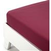 Caleffi Lenzuolo sotto con Angoli Cotone Tinta Unita Singolo Bordeaux in Cotone - 25464