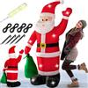 MONZANA® Babbo Natale XL 180 cm Pupazzo Gonfiabile Illuminazione LED Materiale Fissaggio Decorazione Giardino Esterno