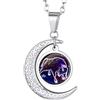 Suplight Collana Donna Segno Zodiacale Toro Collana Acciaio Donna Collana Donna Mezzaluna Costellazione Toro Collana Donna Acciaio Inossidabile Regalo per Donna Ragazza Natale Compleanno