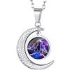 Suplight Collana Donna Segno Zodiacale Gemelli Collana Acciaio Donna Collana Donna Mezzaluna Costellazione Gemelli Collana Donna Acciaio Inossidabile Regalo per Donna Ragazza Natale Compleanno