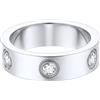 FOCALOOK Anello Acciaio Uomo Anello dell'amicizia in Acciaio Inossidabile con Zirconia cubica, 6mm Fede Nuziale Anelli Coppia Acciaio Anello dell'amore per uomo e donna Taglia 14