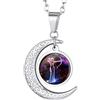 Suplight Collana Donna Segno Zodiacale Sagittario Collana Acciaio Donna Collana Donna Mezzaluna Costellazione Sagittario Collana Donna Acciaio Inossidabile Regalo per Donna Ragazza Natale Compleanno