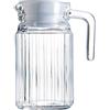 MGE World MGE - Caraffa Acqua in Vetro con Tappo - Bottiglia da Tavola per Acqua, Tè, Succo di Frutta - 0.6 Litri