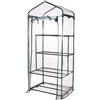VERDELOOK | Serra a 2+2 Ripiani e Telo in PVC Trasparente con Apertura a Cerniera, 69x49x157 cm, Serra da Giardino e Balcone, per Protezione Piante, per Giardinaggio, in Metallo Verniciato