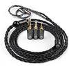 Linsoul QKZ Q1 MAX - Cavo di aggiornamento per cuffie HiFi a 16 supporti, 352 core, placcato argento, con spina intercambiabile da 2,5 mm/3,5 mm/4,4 mm, cavo di ricambio per audiofili (nero, MMCX)