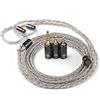 Linsoul QKZ Q1 MAX - Cavo di aggiornamento per cuffie HiFi a 16 supporti, 352 core, placcato argento, con spina intercambiabile da 2,5 mm/3,5 mm/4,4 mm, cavo di ricambio per audiofili (grigio, MMCX)