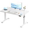 Devoko 120x60 cm Scrivania Regolabile in Altezza,Elettrica per Lavoro in Piedi, Ufficio e Casa, Standing Desk Scrivania Studio in Casa con Piano Assemblato, Bianco