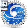 FALKENWALD ® Lama per Sega Circolare 136 x 20 mm - Ideale per Legno - Metallo e Alluminio - Compatibile con Bosch & Makita - alta qualità…