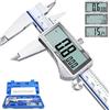 Kynup Calibro Digitale, Calibro Elettronico da 150 mm, Acciaio Inossidabile con Conversione mm/Pollici/Frazioni, Resistente agli Spruzzi, Carattere Grande, Ampio Schermo LCD, 6''