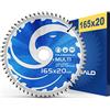 FALKENWALD® - Lama per sega 165 x 20 mm, ideale per legno, metallo e alluminio, compatibile con sega a immersione e sega circolare Bosch e Makita