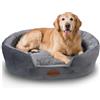 Nobleza Cuccia Cane Interno, Cuccia per Cani Lavabile, Cuccia Cane Taglia Medi Morbido Confortevole, Cuscino per Cani, Base Antiscivolo, Grigio, 65x53x20cm