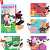beiens Libri di Stoffa per Neonati 0 3 6 Mesi, Morbidi Libro Sensoriale Neonati Animali della Giungla, Giochi da Passeggino Libro Interattivo per Tummy Time