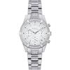Breil, Collezione C'est Chic, Orologio Donna, Cronografo Donna in Acciaio, con Lunetta Decorata con Cristalli, Quadrante Bianco con Finitura Satinata, Cassa 36 mm, Pratica Chiusura, Silver