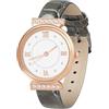 OFFCUP Orologio da Donna, Orologio Analogico al Quarzo Orologio da Polso Diamante Con Cinturino in Pelle Classico Business Casual, Movimento a Tre Lancette -Grigio