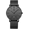 BEN NEVIS Orologio Uomo,Orologio al Quarzo da Uomo e da Donna,Quadrante Ultra Sottile e Minimalista,Display Della Data,Cinturino in Pelle,Orologio Classico e Minimalista, Regalo Uomo
