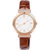 OFFCUP Orologio da Donna, Orologio Analogico al Quarzo Orologio da Polso Diamante Con Cinturino in Pelle Classico Business Casual, Movimento a Tre Lancette -Marrone