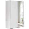 Composad | Armadio della Linea SYSTEMA, Armadio a 2 Ante Scorrevoli con Ante a Specchio, Camera da letto, (LxAxP) 150x223x67 cm, Colore Bianco, Made in Italy