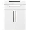 Composad | Coppia di Ante e Cassetti della Linea RILEGA per Librerie LB8055 e LB8057, (LxAxP) 73,7x101,3x31,6 cm, Bianco Laccato, Made in Italy