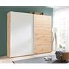 Composad | Armadio della Linea SYSTEMA, Armadio a 2 Ante Scorrevoli, Camera da Letto, (LxAxP) 250x223x67 cm, Colore Rovere Oak Mielato e Bianco Top Matt, Made in Italy