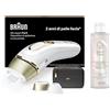 Braun Silk·expert Pro 5 Epilatore Luce Pulsata, Epilazione A Casa, Alternativa All'Epilazione Laser, Con Custodia, 2 Testine, Idea Regalo, Bianco/Oro, PL5140