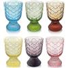 VINTAGE SET 6 CALICE COLORI ASSORTITI CL.30