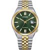 Citizen Tsuyosa 60 NK0024-54X - Orologio meccanico automatico, unisex, 40 mm, acciaio bicolore oro, quadrante verde, vetro zaffiro