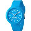SSC Napoli - Forza Napoli SSC Napoli - Orologio da polso analogico, cassa 38mm, cinturino silicone, Azzurro