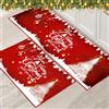 PORJDN Set di tappeti natalizi Natale pavimento interno Tappeto rosso, tappetino porta Xmas Läufer tappeto per cucina Decorazione della casa Läufer lavabili. (Stile C, 43x150+43x75cm)