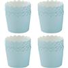 FSSTUD 50 pirottini per cupcake con bordo smerlato, carini pirottini per muffin, cupcake per matrimoni, biscotti, dessert, piccoli pirottini per torte per baby shower, feste di compleanno, blu