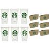Starbucks Tazza da caffè da viaggio, riutilizzabile, riciclabile, a prova di fuoriuscite, senza BPA, confezione da 6 pezzi, con bustina