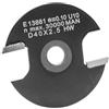 ENT 13881 Fresa per scanalatura carburo, Gambo (S) 6,35 mm, diametro (D) 40 mm, NL 2,5 mm