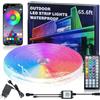 CUQI Striscia LED da 20M per Esterni, Impermeabile IP68 Striscia LED RGB per Esterni Supporta il Controllo Tramite Telecomando/APP per Balconi, Tetti e Giardini