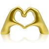 inheming Statua a forma di gesto, Scultura moderna con mani a forma di cuore, Statua a Forma di Dito d'Amore in Oro in Resina per soggiorno, ufficio, libreria